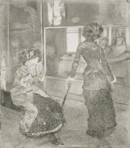 At the Louvre, Mary Cassatt in the Etruscan Gallery